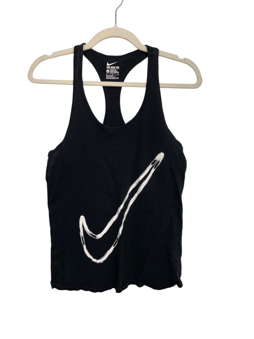 Nike Tank Top Medium Racerback Sleeveless Athletic Cut Black Athleisure Workout